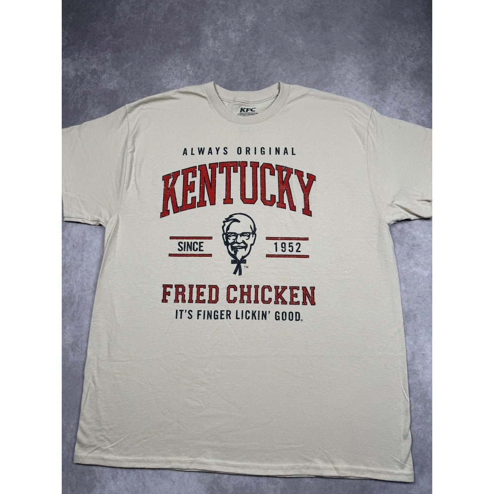 KFC Shirt Mens XL Sand Kentucky Fried Chicken Always Original‎ Graphic Tee 1952